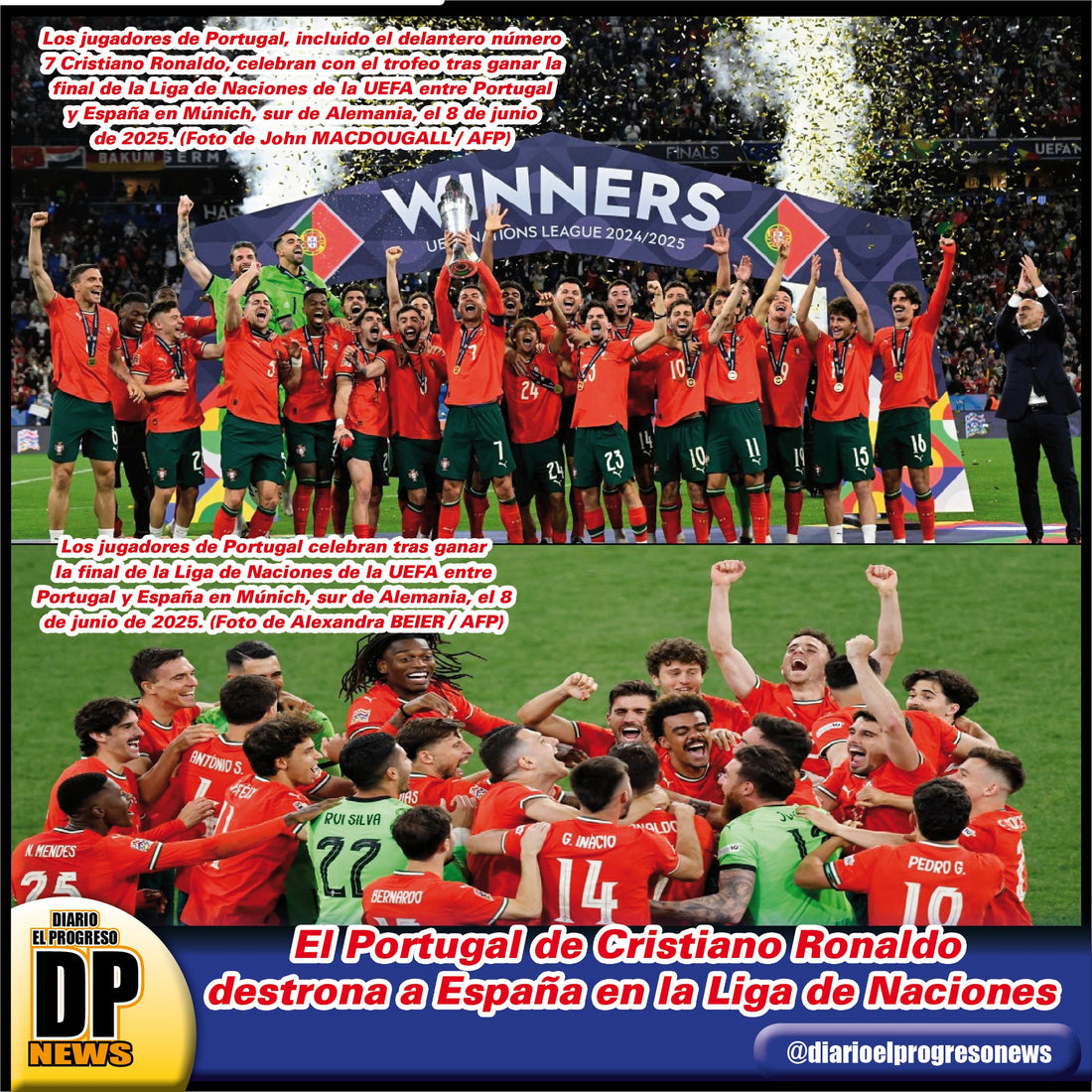 El Portugal de Cristiano Ronaldo destrona a España en la Liga de Naciones