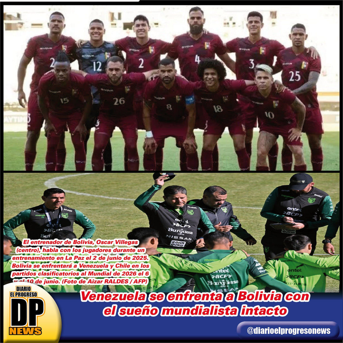 Venezuela se enfrenta a Bolivia con el sueño mundialista intacto