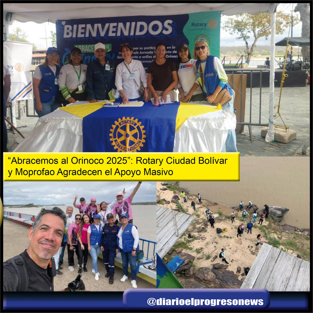 "Abracemos al Orinoco 2025": Rotary Ciudad Bolívar y Moprofao Agradecen el Apoyo Masivo