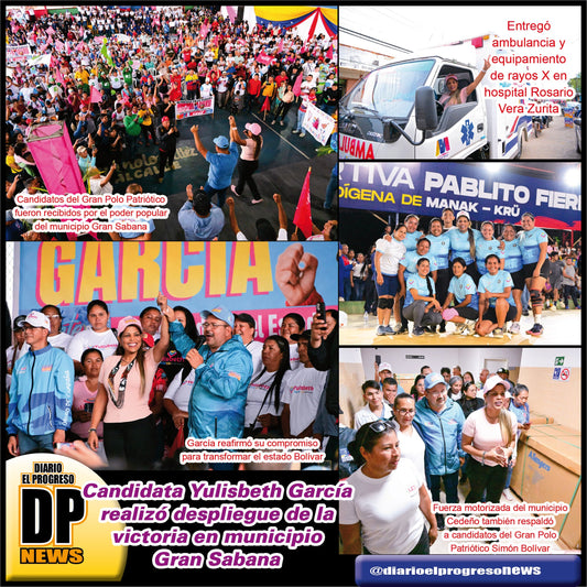 Candidata Yulisbeth García realizó despliegue de la victoria en municipio Gran Sabana