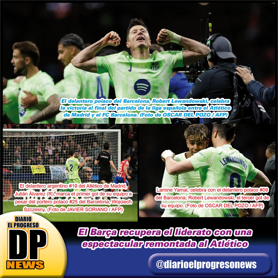 El Barça recupera el liderato con una espectacular remontada al Atlético