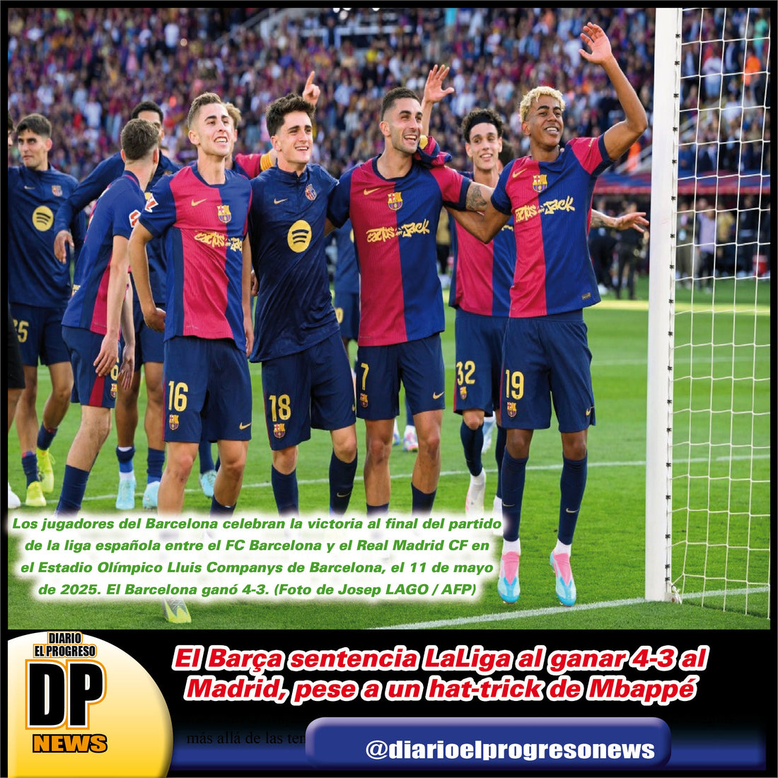 El Barça sentencia LaLiga al ganar 4-3 al Madrid, pese a un hat-trick de Mbappé