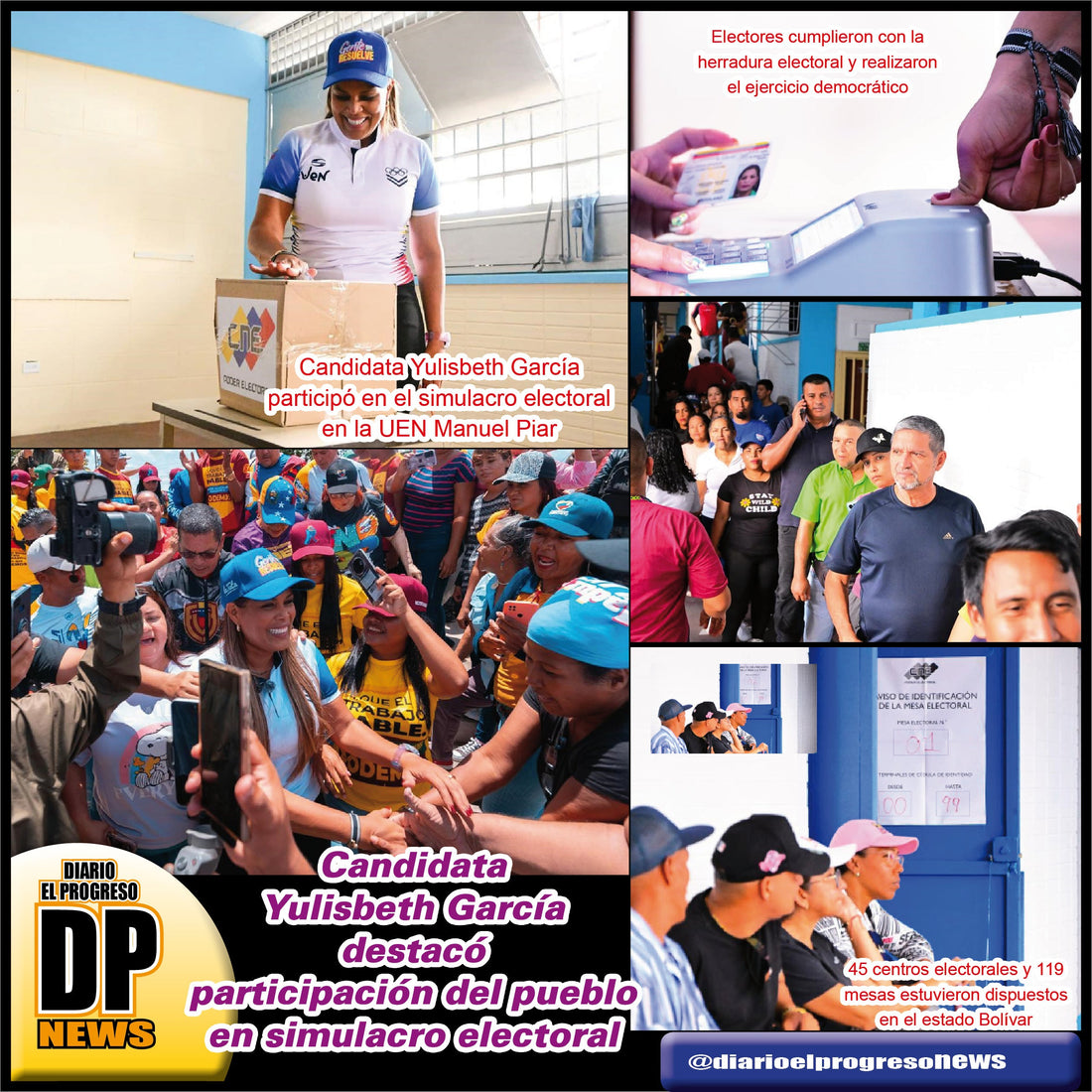 Candidata Yulisbeth García destacó participación del pueblo en simulacro electoral