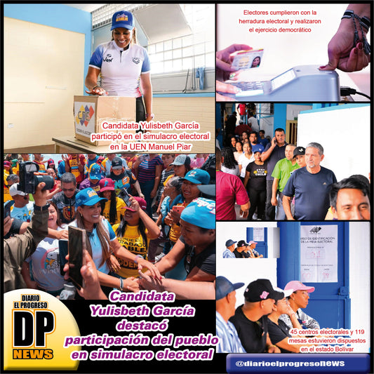 Candidata Yulisbeth García destacó participación del pueblo en simulacro electoral