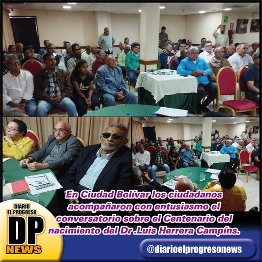 En Ciudad Bolívar los ciudadanos acompañaron con entusiasmo el conversatorio sobre el Centenario del nacimiento del Dr .Luis Herrera Campíns.