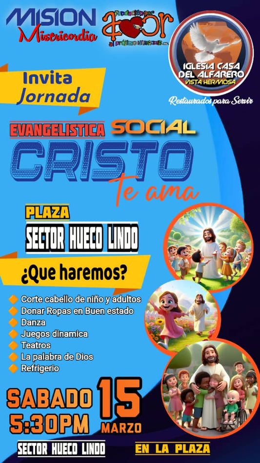 ¡Los invitamos a unirse a nosotros en las  Jornadas Sociales Evangelísticas!