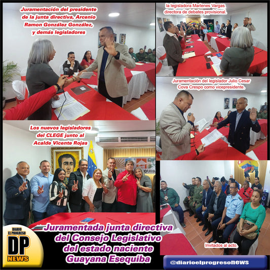 Juramentada junta directiva del Consejo Legislativo  del estado naciente Guayana Esequiba