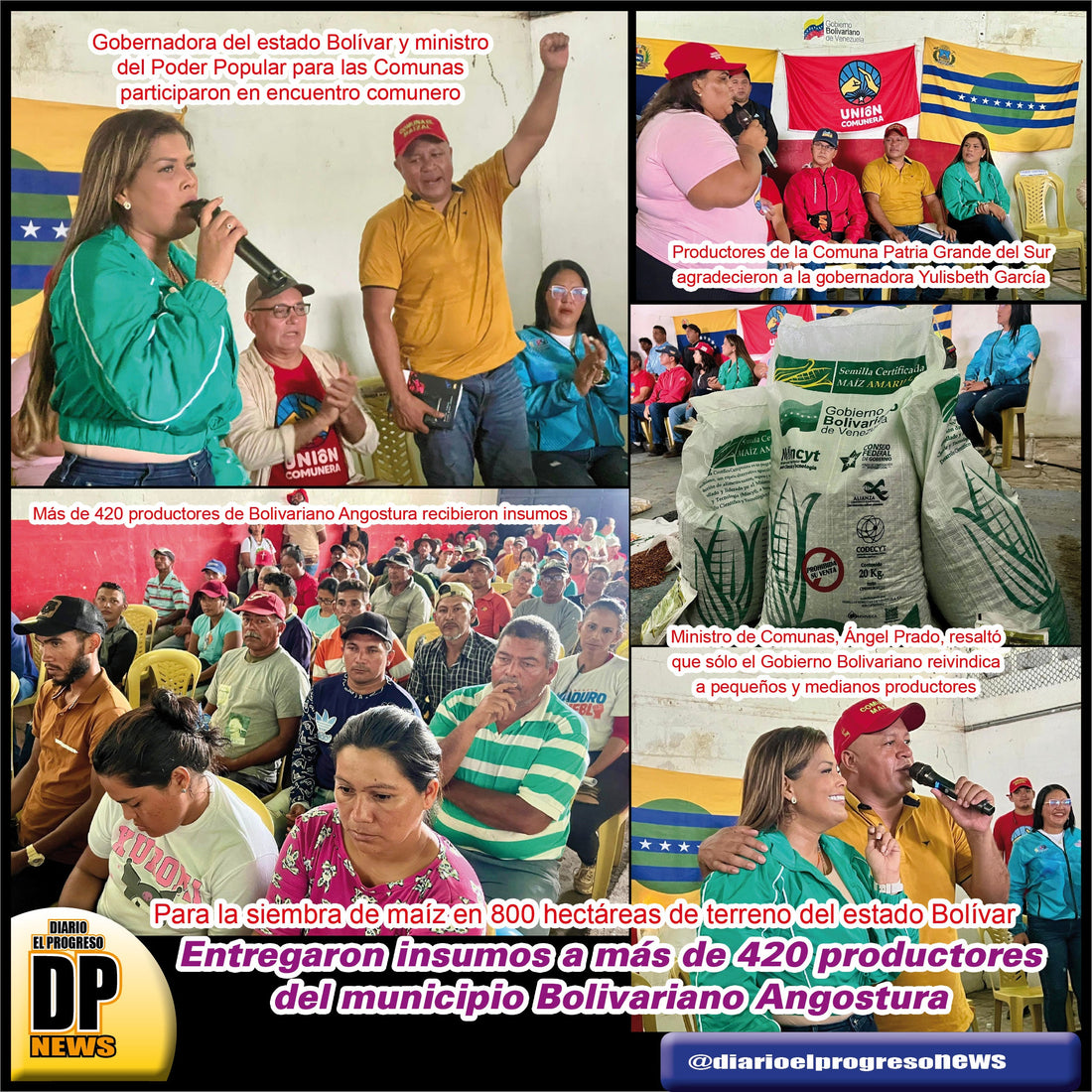 Entregaron insumos a más de 420 productores  del municipio Bolivariano Angostura