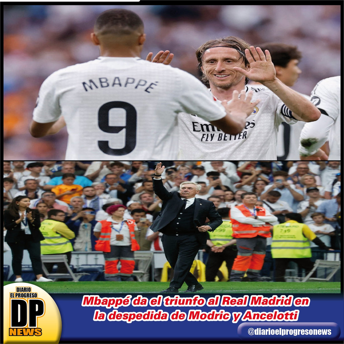Mbappé da el triunfo al Real Madrid en la despedida de Modric y Ancelotti