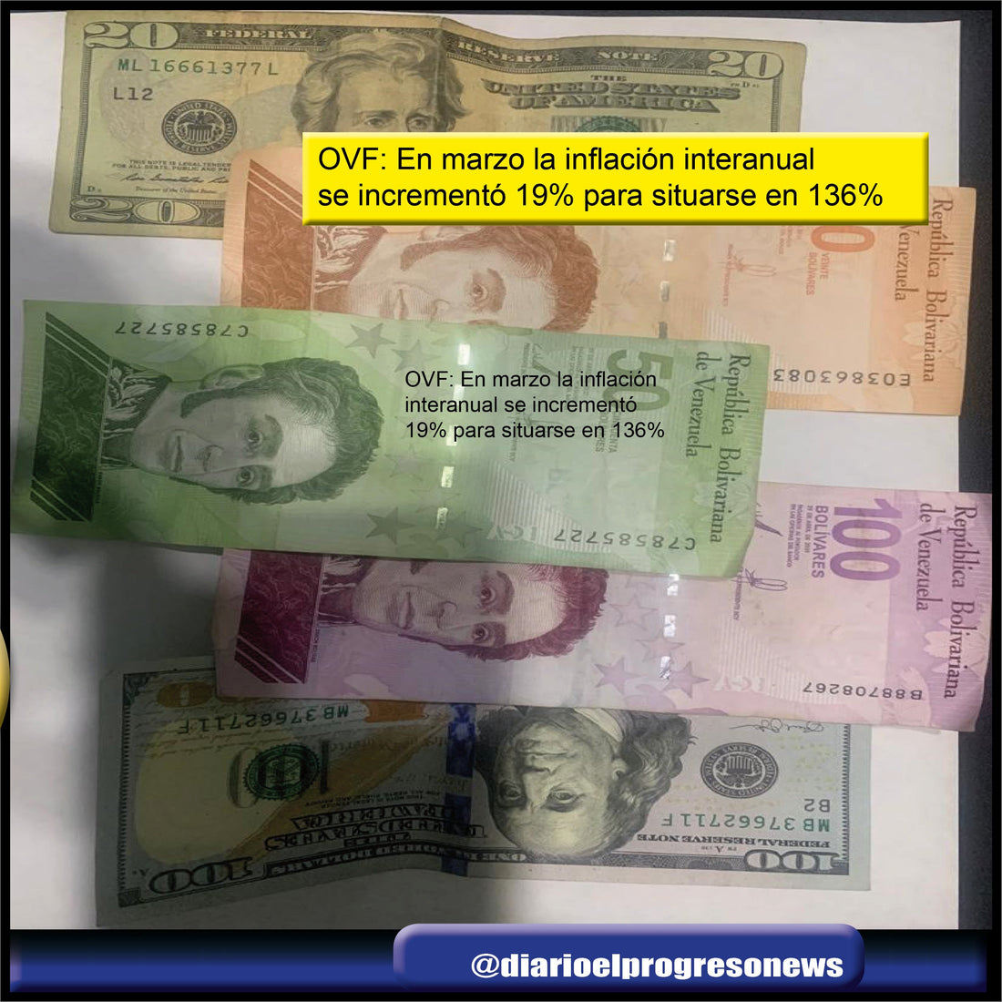 OVF: En marzo la inflación interanual se incrementó 19% para situarse en 136%