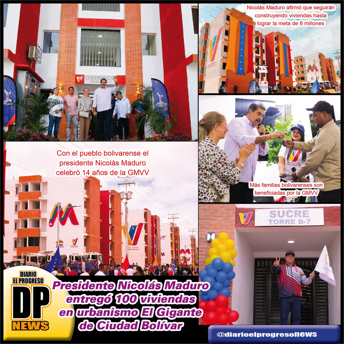 Presidente Nicolás Maduro entregó 100 viviendas en urbanismo El Gigante de Ciudad Bolívar