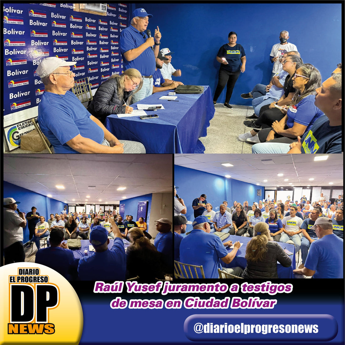 Raúl Yusef juramento a testigos de mesa en Ciudad Bolívar