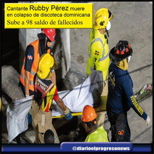 Cantante Rubby Pérez muere en colapso de discoteca dominicana
