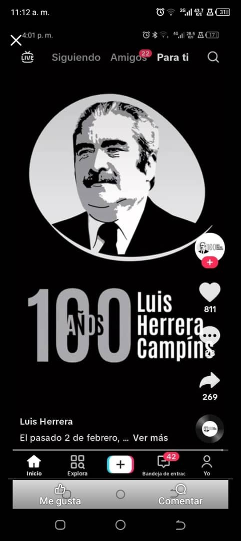 Jorge Carvajal exalta centenario del natalicio de expresidente Herrera Campins