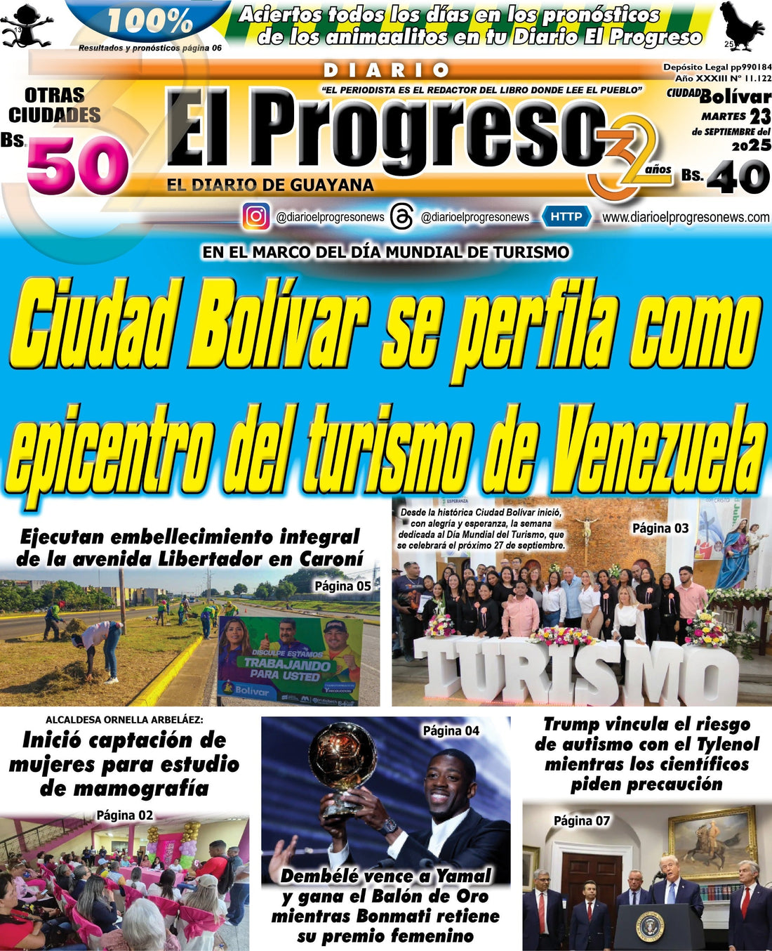 DIARIO EL PROGRESO  EDICIÓN MARTES 23 DE SEPTIEMBRE DE 2025