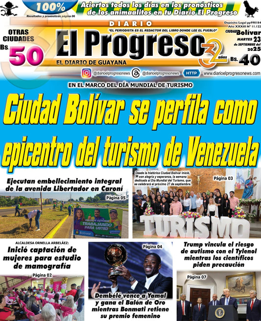 DIARIO EL PROGRESO  EDICIÓN MARTES 23 DE SEPTIEMBRE DE 2025
