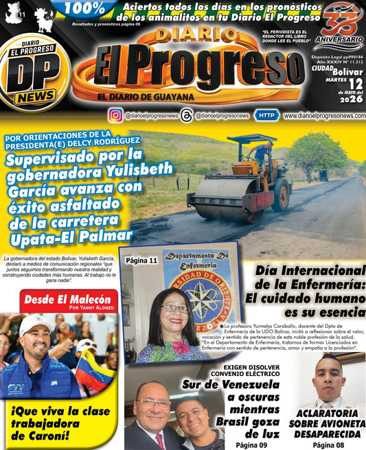 TITULARES DIARIO EL PROGRESO  EDICIÓN MARTES 12 DE MAYO DE 2026