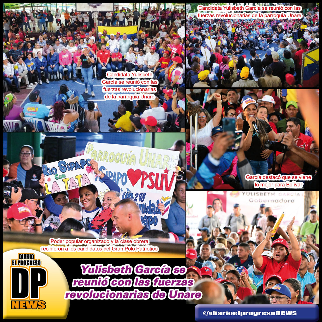 Yulisbeth García se reunió con las fuerzas revolucionarias de Unare