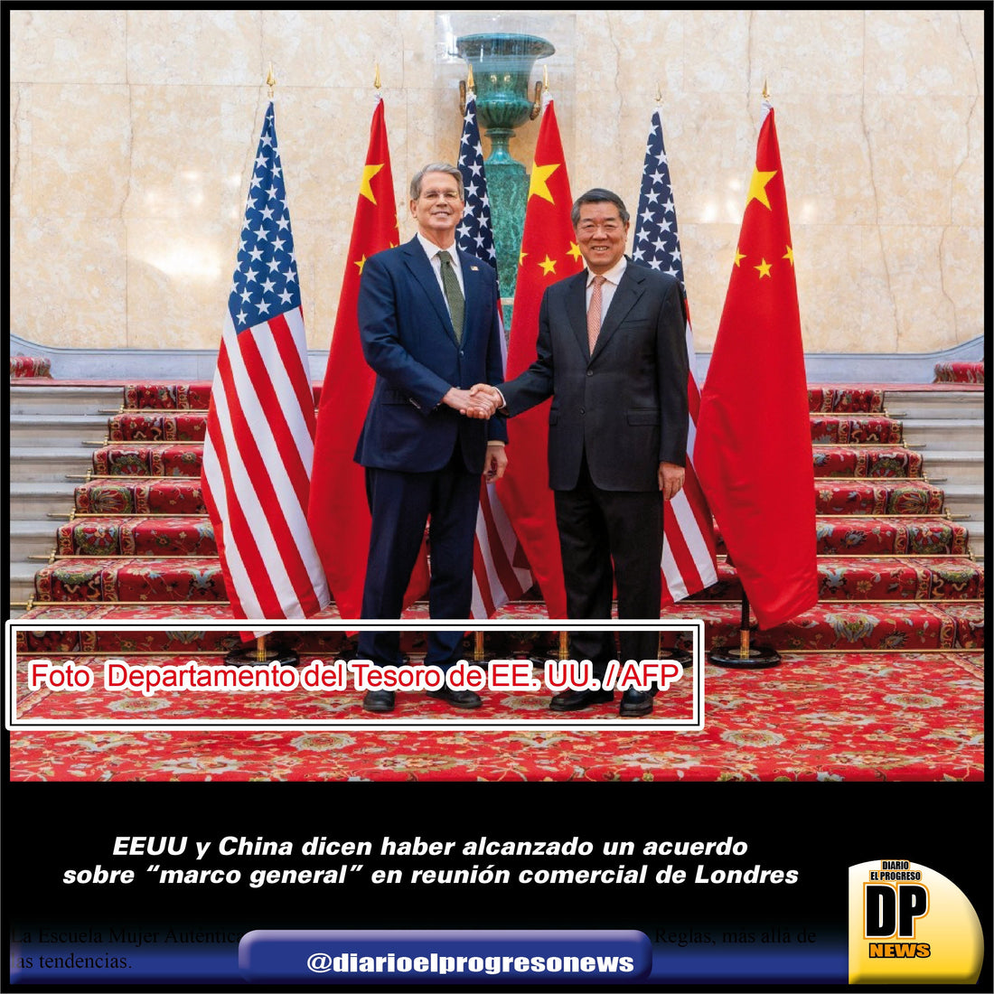 EEUU y China dicen haber alcanzado un acuerdo sobre "marco general"