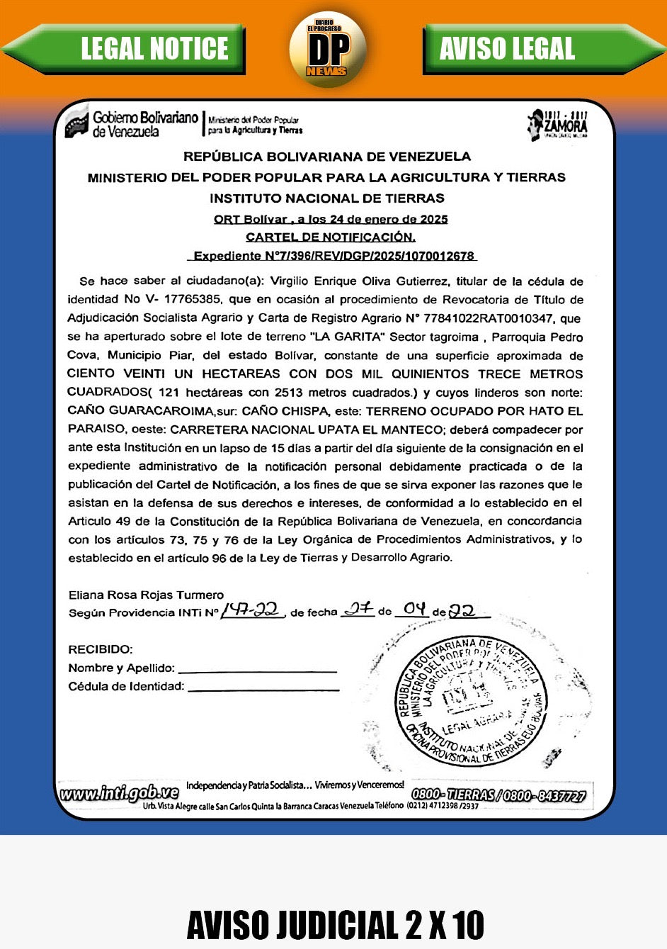 Avisos Legal Judicial